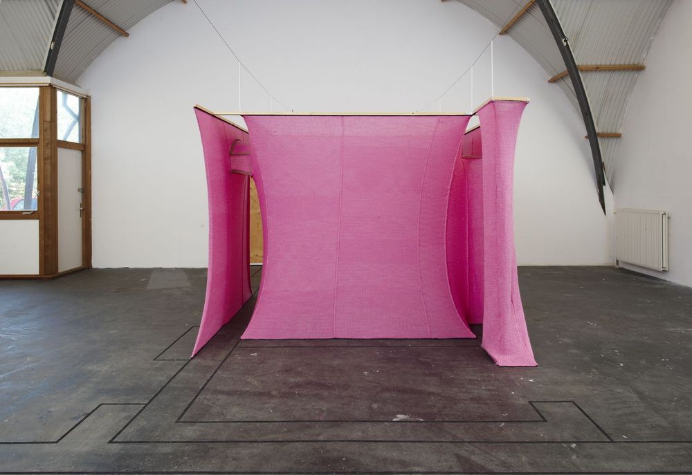 Cell, 2009. knitted wool and Velcro tape. life size